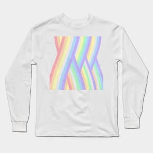 Rainbow minimal marble geometric Long Sleeve T-Shirt